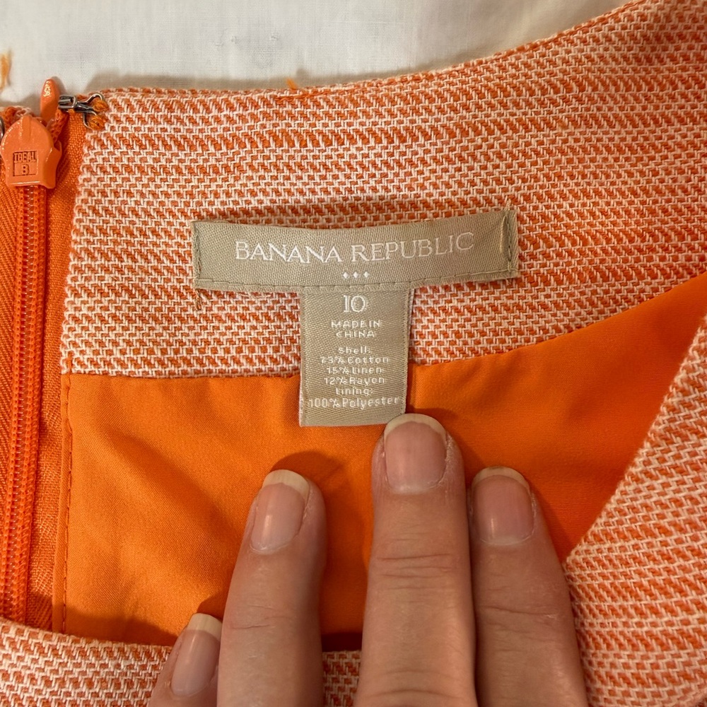 Banana Republic Peach Belted Midi Dress - Picture 2 of 8